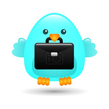Illustration for Blue bird icon for web, vector illustration - Royalty Free Image
