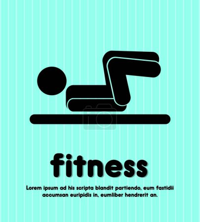 Illustration for Fitness icon vector illustration - Royalty Free Image