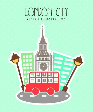 Illustration for London city, simple vector illustration - Royalty Free Image