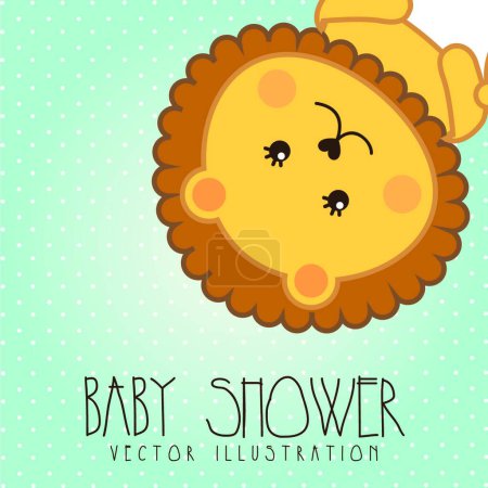 Illustration for Baby shower vector illustration - Royalty Free Image