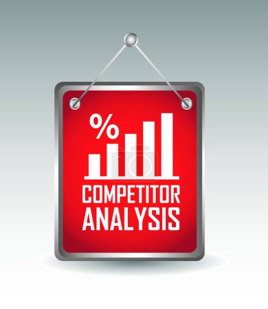 Illustration for Competitor analysis vector illustration - Royalty Free Image