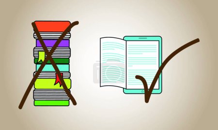 Illustration for Ebook icon  vector illustration - Royalty Free Image