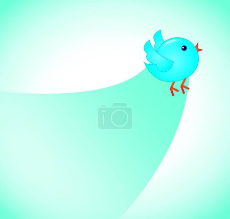 Illustration for Blue bird icon for web, vector illustration - Royalty Free Image