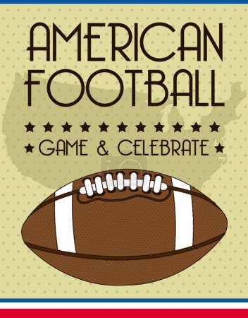 Illustration for American football vector illustration - Royalty Free Image