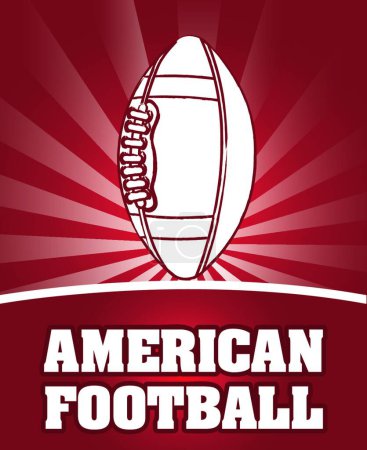 Téléchargez les illustrations : "football américain "illustration vectorielle - en licence libre de droit