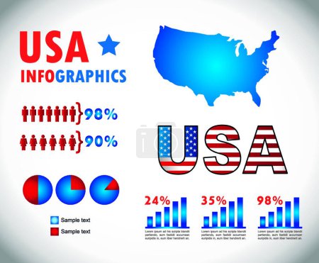 Illustration for Colorful Infographic template, modern illustration - Royalty Free Image