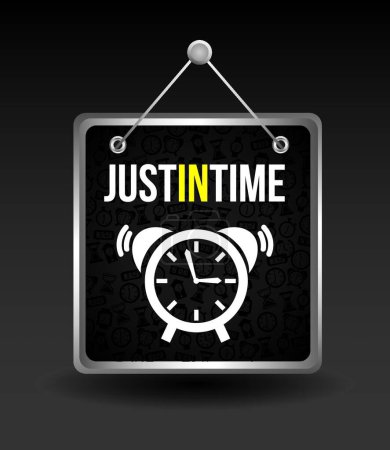 Illustration for Just in time sign  vector illustration - Royalty Free Image