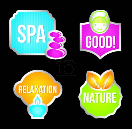 Illustration for Spa icons vector illustration - Royalty Free Image