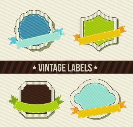 Illustration for Labels set vector illustration - Royalty Free Image