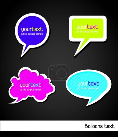 Illustration for Balloons text, simple vector illustration - Royalty Free Image