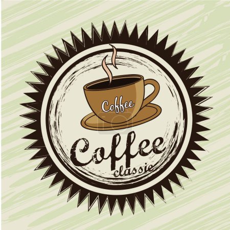 Illustration for Coffee label vector illustration - Royalty Free Image