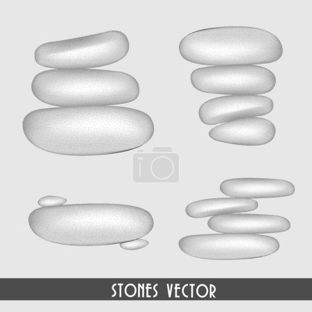 Illustration for Stones spa, graphic vector illustration - Royalty Free Image