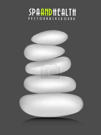 Illustration for Stones spa, graphic vector illustration - Royalty Free Image
