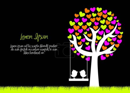 Illustration for Love birds, graphic vector illustration - Royalty Free Image