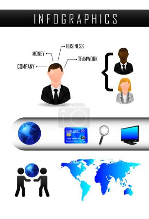 Illustration for Colorful Infographic template, business illustration - Royalty Free Image