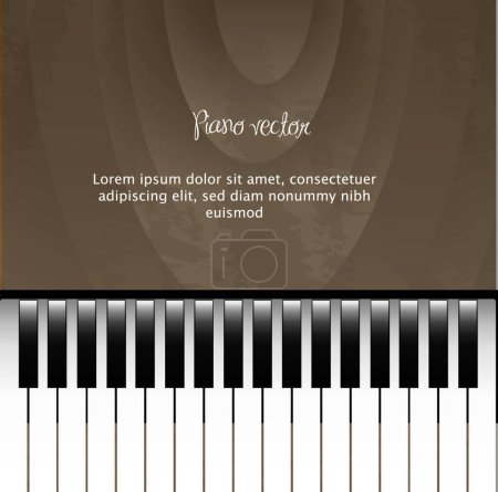 Illustration for Piano, graphic vector illustration - Royalty Free Image