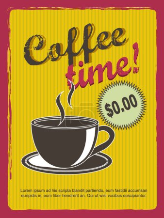 Illustration for "coffee time"  vector illustration - Royalty Free Image