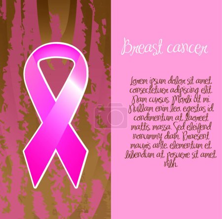 Illustration for Breast cancer awareness ribbon - Royalty Free Image