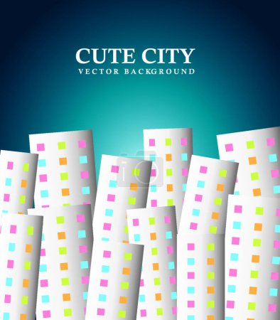 Illustration for Cute city, graphic vector illustration - Royalty Free Image