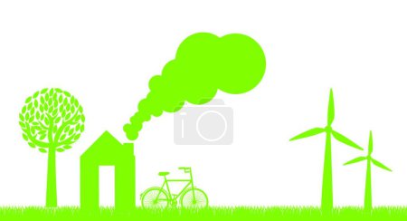 Illustration for Ecology, graphic vector illustration - Royalty Free Image