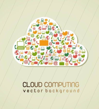 Téléchargez les illustrations : Cloud computing concept abstrait, illustration vectorielle - en licence libre de droit