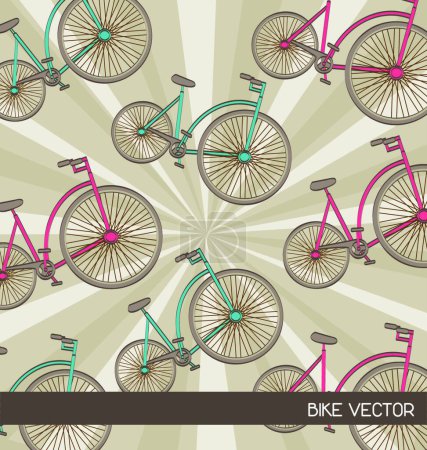 Ilustración de Fondo de bicicleta, ilustración vectorial gráfica - Imagen libre de derechos