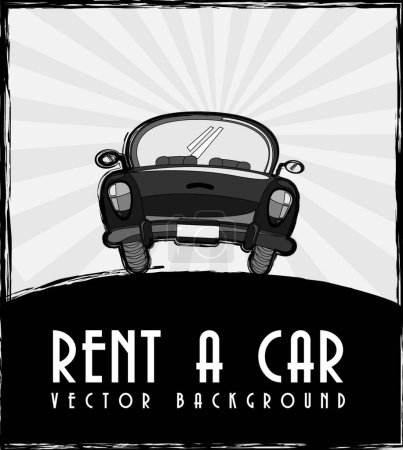 Illustration for Rent a car, graphic vector illustration - Royalty Free Image