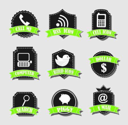 Illustration for Communication tags, simple vector illustration - Royalty Free Image