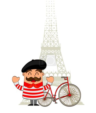 Ilustración de Dibujo animado vector francés ilustración - Imagen libre de derechos