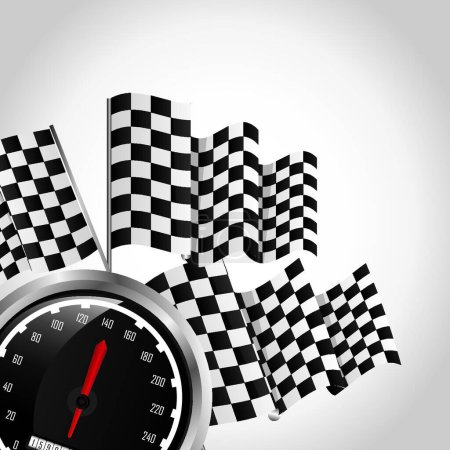 Téléchargez les illustrations : Speed racing, illustration vectorielle graphique - en licence libre de droit