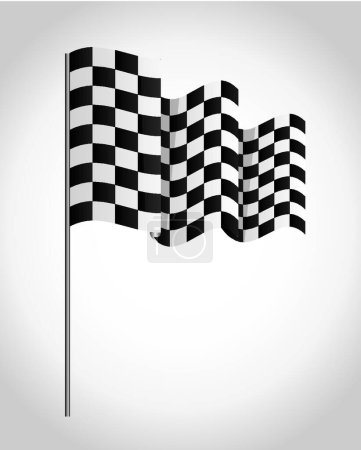 Illustration for "checkered flag" vector illustration - Royalty Free Image