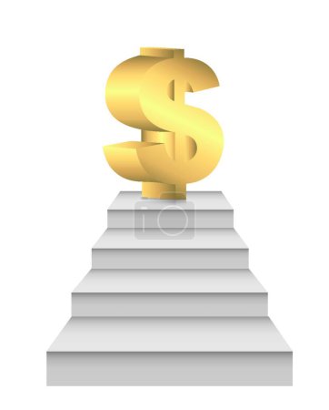 Ilustración de Escaleras al dinero, ilustración vectorial gráfica - Imagen libre de derechos
