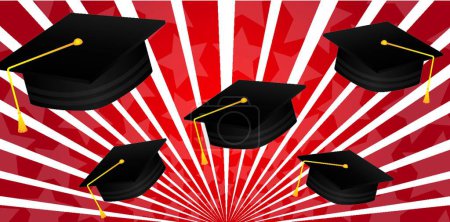 Illustration for Graduate hat, graphic vector illustration - Royalty Free Image