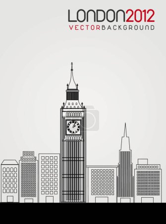 Ilustración de Londres ciudad, ilustración vectorial - Imagen libre de derechos