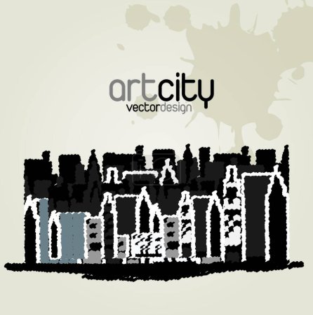 Illustration for City modern vector illustration - Royalty Free Image