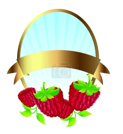 Ilustración de Blackberries etiqueta vector ilustración - Imagen libre de derechos