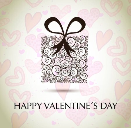 Illustration for Happy Valentines Card cover, 14 February - Royalty Free Image