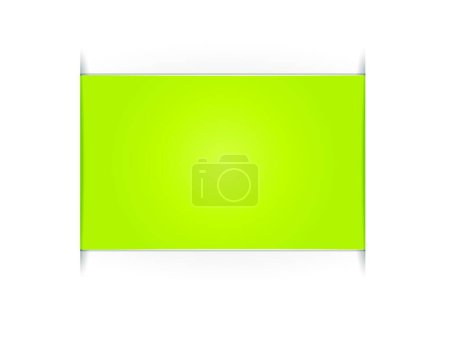 Illustration for Green rectangle label  vector illustration - Royalty Free Image