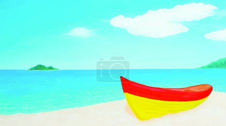 Illustration for Art beach, graphic vector illustration - Royalty Free Image