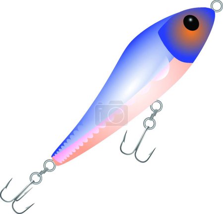 Illustration for Illustration of the Blue Spoon-bait - Royalty Free Image