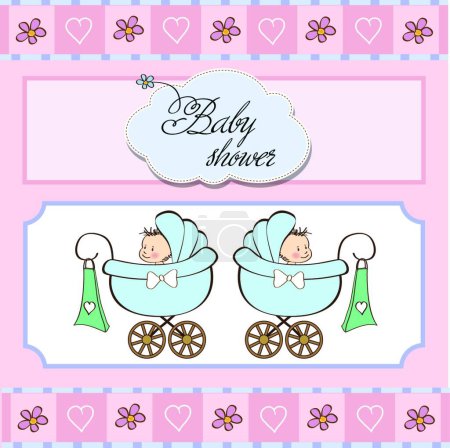 Illustration for Baby shower card design - Royalty Free Image