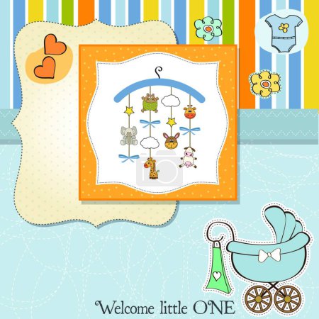 Illustration for Welcome baby announcement card - Royalty Free Image