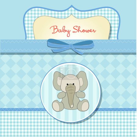Illustration for New baby boy announcement card - Royalty Free Image