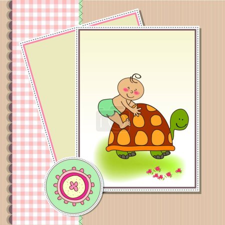 Illustration for Funny baby shower card - Royalty Free Image