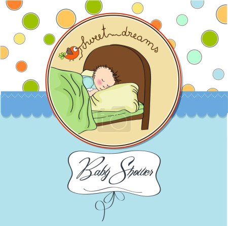 Illustration for New baby boy arrived - Royalty Free Image