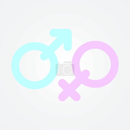 Illustration for Male and Female Symbols - Royalty Free Image