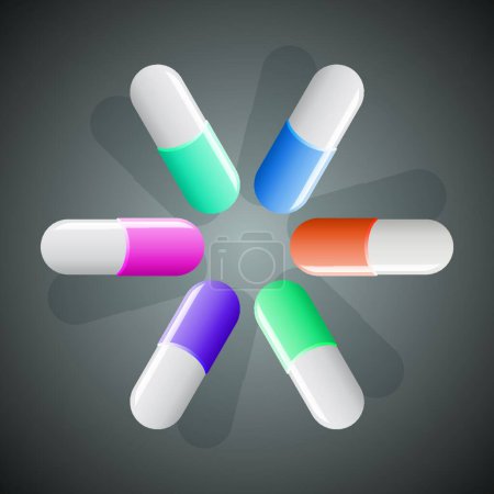 Illustration for Illustration of the vector capsules - Royalty Free Image