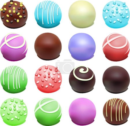 Ilustración de Ilustración de los dulces de colores - Imagen libre de derechos