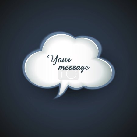 Illustration for Vector cloud template for text message - Royalty Free Image