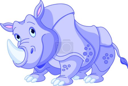 Téléchargez les illustrations : Illustration du rhinocéros de bande dessinée - en licence libre de droit